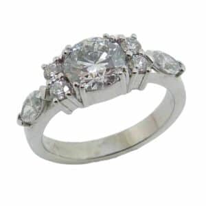White Gold 1.09ct Lab Grown Diamond Engagement Ring